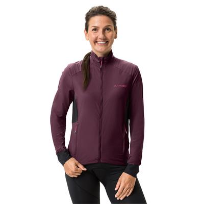 Fahrradjacke VAUDE, Damen, Gr. 44, lila (cassis), Obermaterial: 100% Polyester, Jacken Fahrradjacke, besonders geringes Gewicht, kleines Packmaß, winddicht, atmungsaktiv