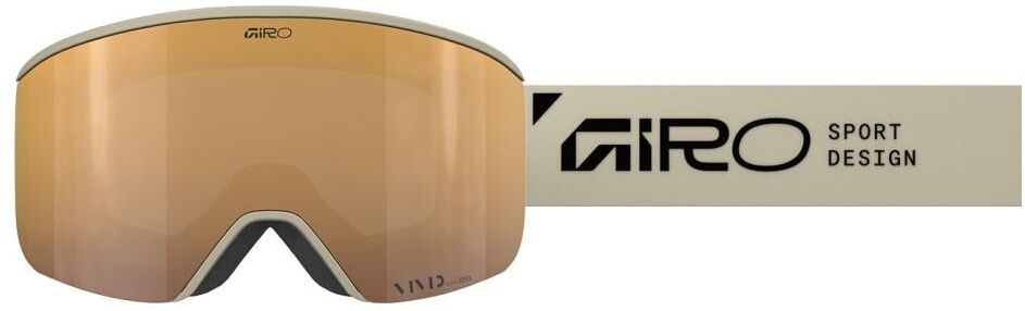 Skibrille GIRO "Axis Vivid Goggle", beige (natur), Sportbrillen, Skibrille, Herren-Skibrille natur Einheitsgröße