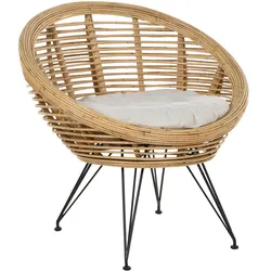 GARTENSTUHL Rattan helles beige Maratea