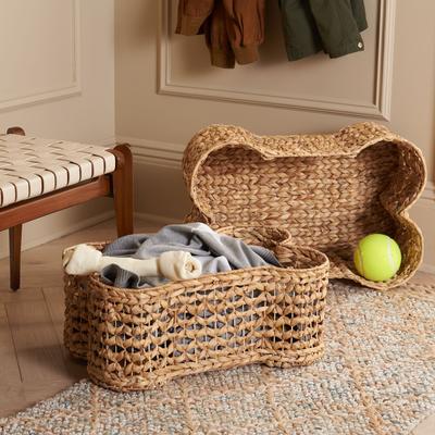 "SAFAVIEH Roscoe 24.8-Inch Rattan 2-Piece Basket Set - 25"" W x 17"" D x 10"" H"