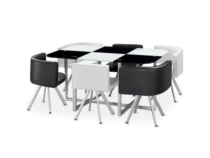 MOSAIKASA Table Mosaic XL Bicolore Noir et Blanc