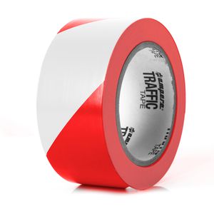 AMPERE Bodenmarkierungsband Traffic Tape, 10775, rot/weiß, 50mm x 33m