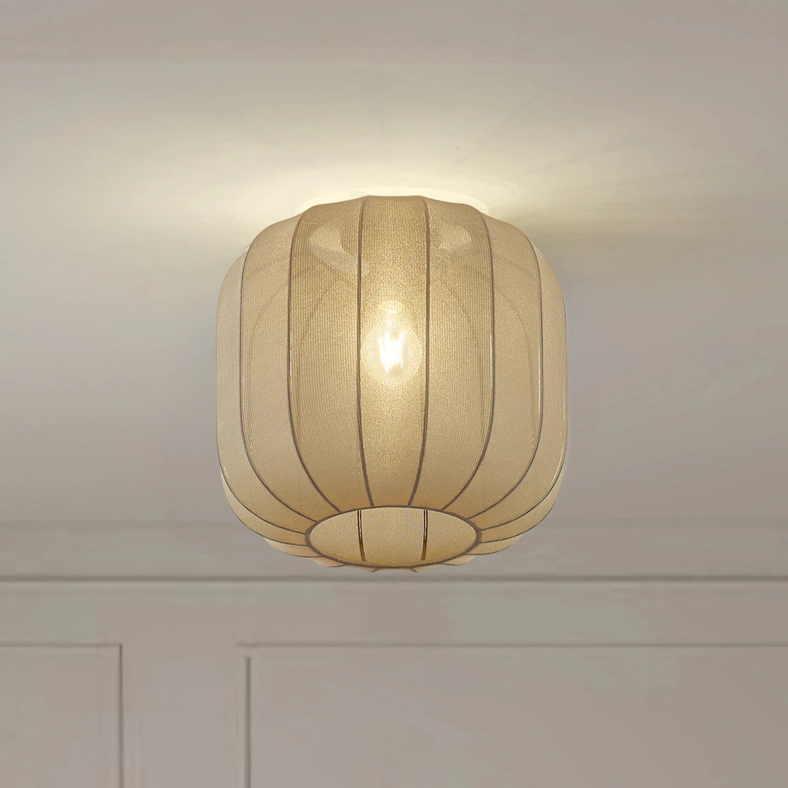 Lindby Helin Plafondlamp Grijs - Scandinavisch Design - Rond - Ø35 cm
