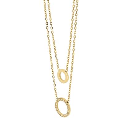 Kette ohne Anhänger ADELIA´S "Halskette mit Anhänger – aus Edelstahl", gold, Halsketten, Damen, 45cm, Edelstahl, Perfekt zum Verschenken an besondere Menschen