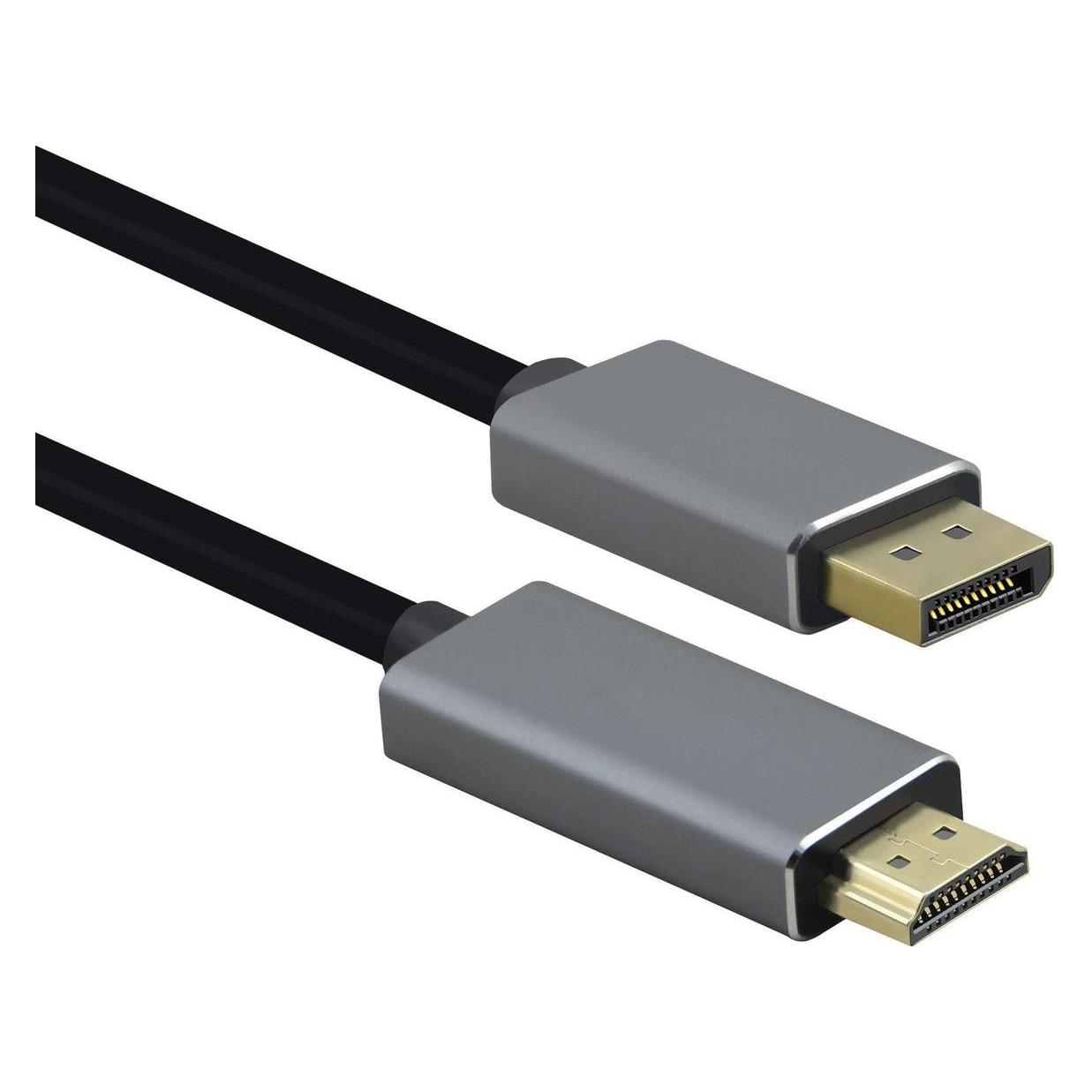 Helos Anschlusskabel, DisplayPort Stecker/HDMI Stecker, PREMIUM, 2,0m, schwarz DP 1.1 Stecker/ HDMI 1.4 St (2 m) (288454)