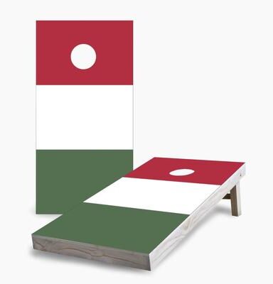 Skip's Garage Hungarian Flag Regulation 2x4 Cornhole Game Set