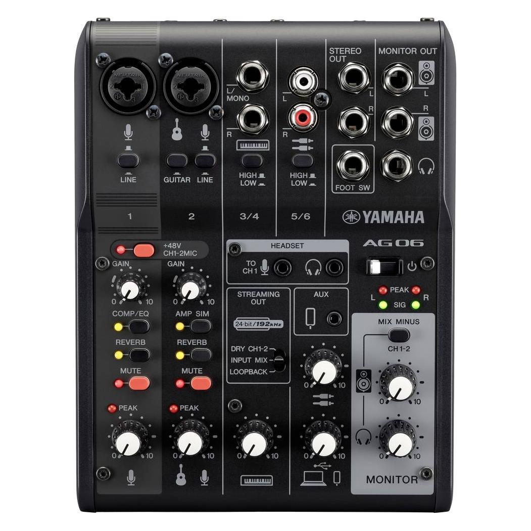 Yamaha AG06MK2B (Studio- und Livemixer) (CAG06MK2B)