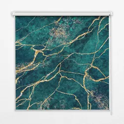 INNENROLLO - Fensterrollo - Rollo - 150x180 cm - Grüner Marmor