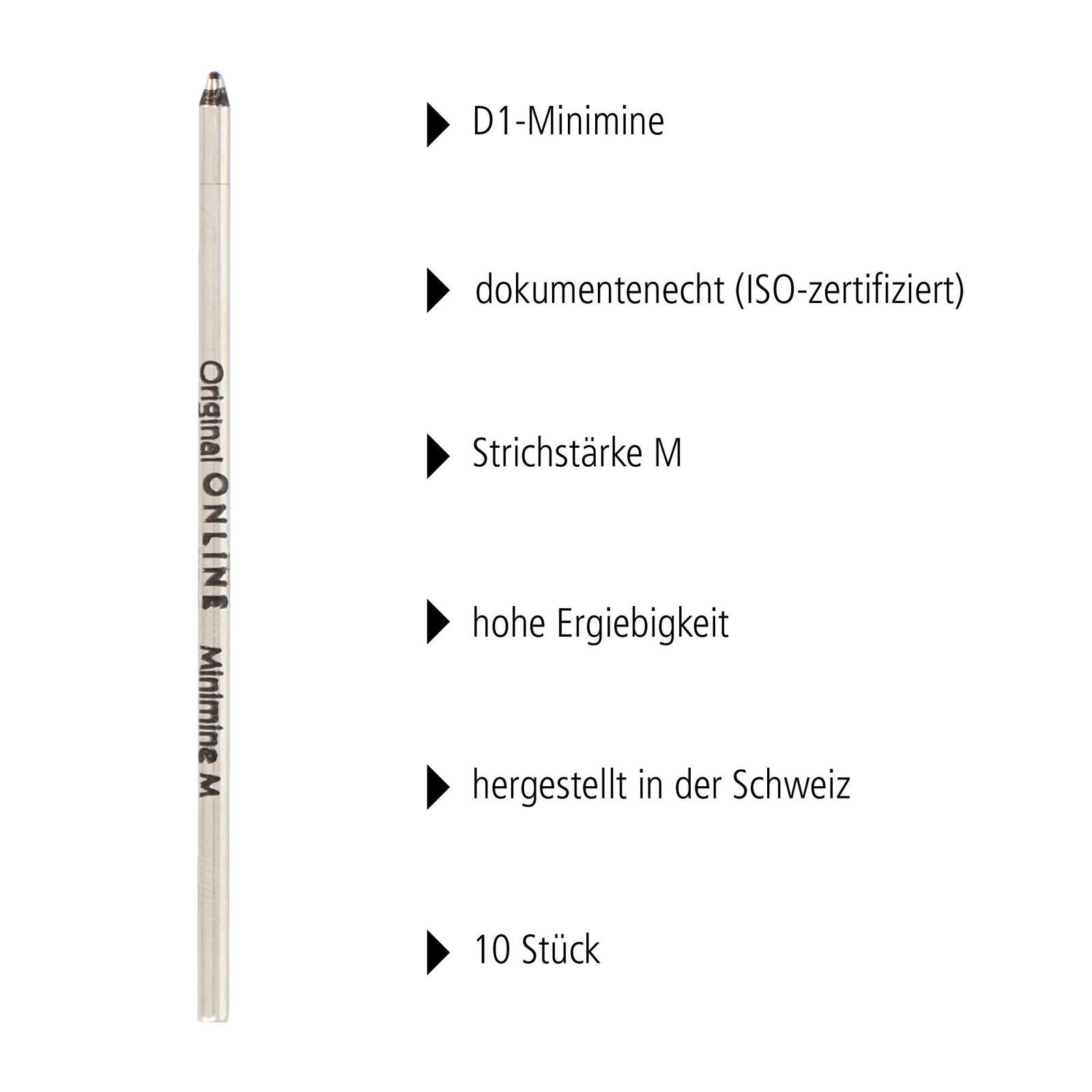 ONLINE® Kugelschreiberminen Schwarz 70004