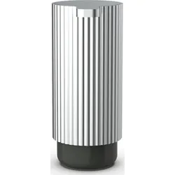 Of Line Seifenspender silberfarben mit schwarzem Sockel