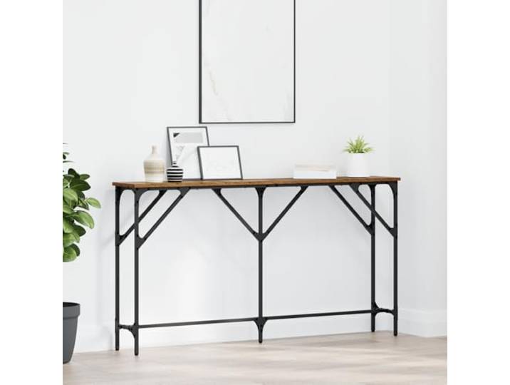 HEFZGDB Konsolentisch Altholz 140x23x75 cm Holzwerkstoff mit rechteckiger Oberfläche im Altes Holz-Finish für stilvolle Einrichtungsideen und praktische Aufbewahrung
