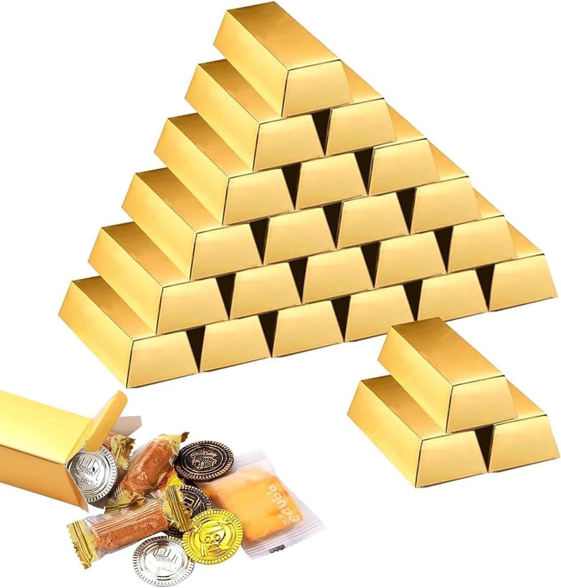 Allecto Plus Gesimuleerde Goudstaven in Gouden Geschenkdoos - Set van 24 stuks