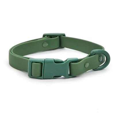 Elastic Webbing Identification Collar Waterproof & Rustproof Safety Neckband For Active Dogs green s