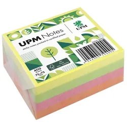 UPM Notes Haftnotizen Brilliantmix, farbsortiert, 400 Blatt
