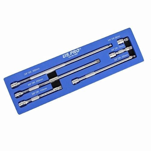 US PRO 6-delige 3/8 inch Wobble Verlengstukkenset 4029 met foam inlay