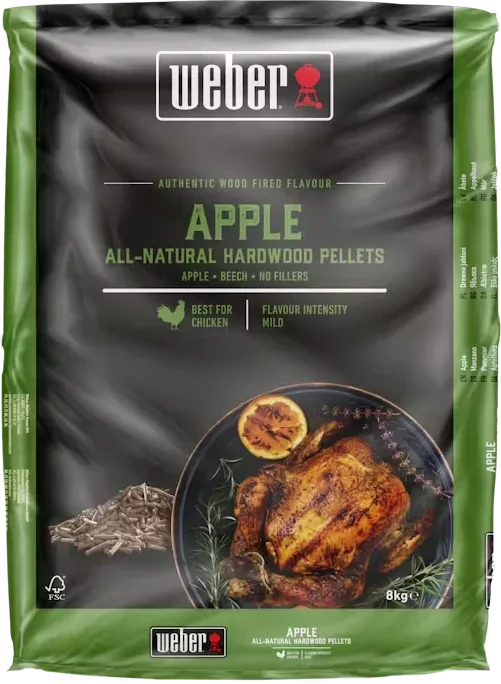Holzpellets Apfel, 8kg, Brennstoff für Smoker und Pelletgrills
