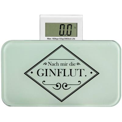 Personenwaage SEE∙MANN∙GARN "Digitale Mini-Personenwaage Gin", transparent (clear), Glas, Personenwaagen