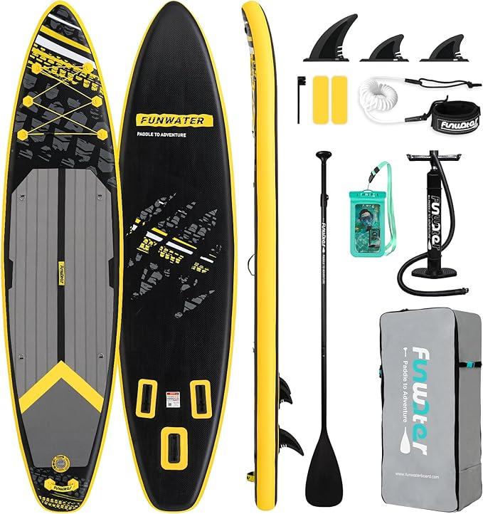 Aufblasbares Stand Up Paddle Board mit Komplettem SUP Zubehör, Premium Stabiles ISUP mit Integriertem Heißsiegelverfahren, Paddelboard für Erwachsene und Jugendliche