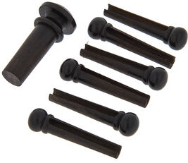 Harley Benton Parts Bridgepin Set Ebony Natur