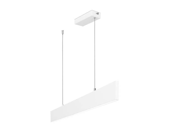 Suspension linéaire LED en métal blanc