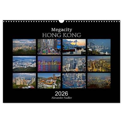 Megacity Hong Kong (Wandkalender 2026 DIN A3 quer), CALVENDO Monatskalender