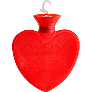 Fashy Wärmflasche Doppellamelle, Herz, 0,7 Liter, rot, aus PVC
