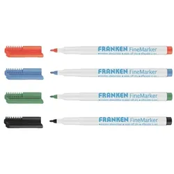 Franken 4er-Pack Whiteboard-Marker »FineMarker Z1994« rot