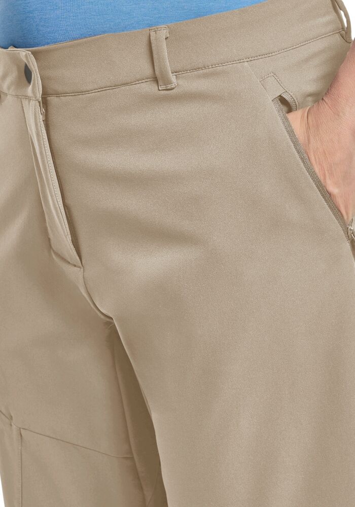 Zip-off-Hose JACK WOLFSKIN "PICO TRAIL ZIP OFF PANTS W", Damen, Gr. 34, hazelwood, Obermaterial: 100% POLYESTER. Futter: 100% POLYESTER, Hosen Zip-off-Hose, Zip-Off Trekkinghose, strapazierfähig, atmungsaktiv hazelwood 34