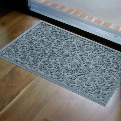 Bungalow Dba Matterly Leaves Doormat 35 x 23, 35 x 23, Slate Blue