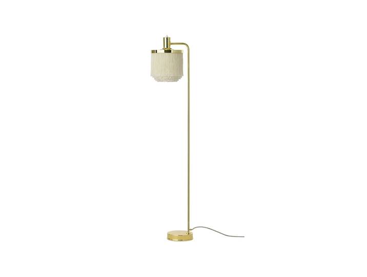 Warm Nordic Fringe Stehleuchte Cream white, Stahl vermessingt