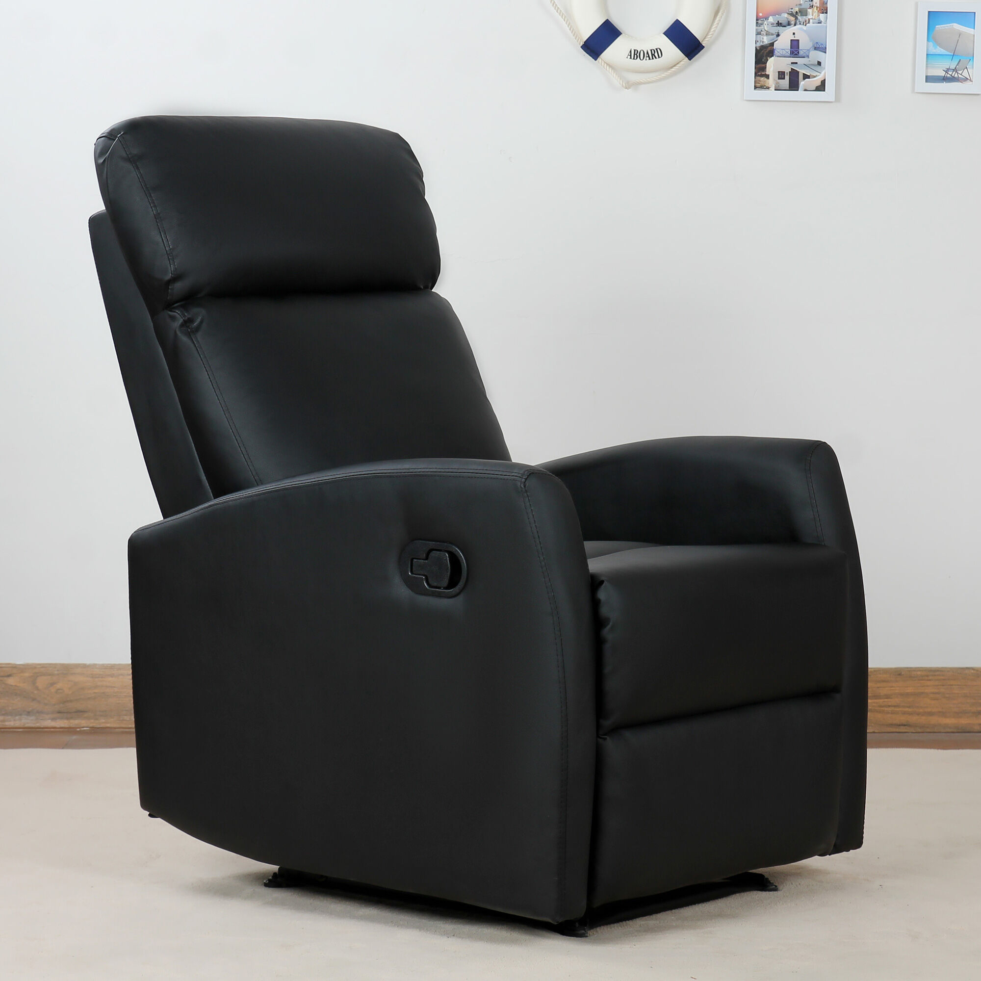 Altro Poltrona Relax Reclinabile Ergonomica In Pelle Pu Nera