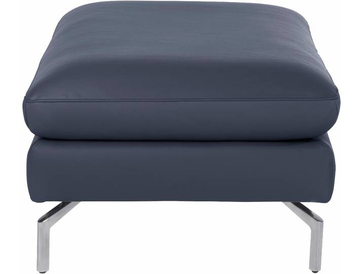 Hocker CALIA ITALIA Dave mit edlem Metallfuss, B/T 95/68cm , blau, B:95cm H:42cm T:68cm, Hocker, Hocker