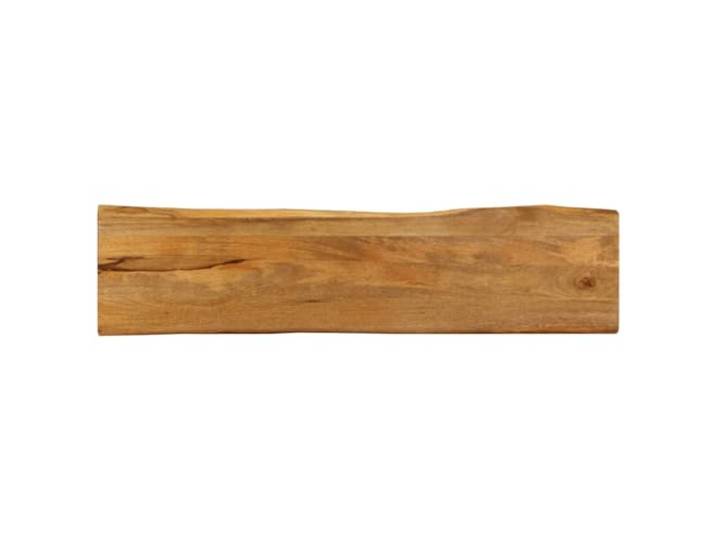 HEFZGDB Massivholz Mango Tischplatte mit Baumkante 180x40x3,8 cm Naturkante rustikale Tischplatte Ersatztischplatte für Homeoffice und Gewerbe, robuste Möbelplatte aus tropischem