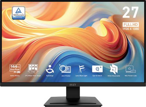 MSI Pro MP273DE E14A LED-Monitor EEK C (A - G) 68.6cm (27 Zoll) 1920 x 1080 Pixel 16:9 1 ms DisplayPort, HDMI, VGA