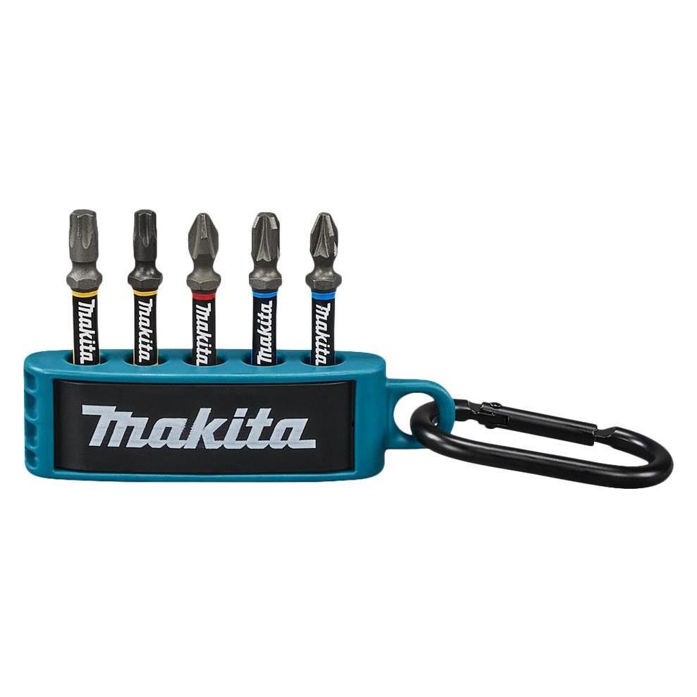 Makita Satz Schlag-Bits 1/4" PH, PZ, TORX, 5-tlg. IMPACT PREMIER (E-13568) in Karabinerhalterung (E-13568)