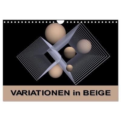 VARIATIONEN in BEIGE (Wandkalender 2027 DIN A4 quer), CALVENDO Monatskalender