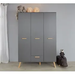trendteam Kleiderschrank Mats 130 x 190 cm Dekor Grau