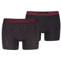 Levis 2P Denim Geo Boxer Rot Baumwolle Large Herren