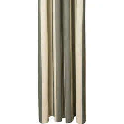 Chambray Duschvorhang gestreift dunkelgrün-beige