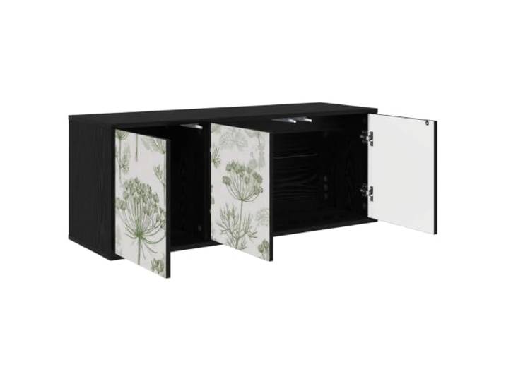 PUGYNBK Gotha TV-Schrank, Wandmontage, 102 x 33 x 40 cm Aus Holz, geräumige Fächer, dekoratives Muster, Reinigung mit trockenem Tuch