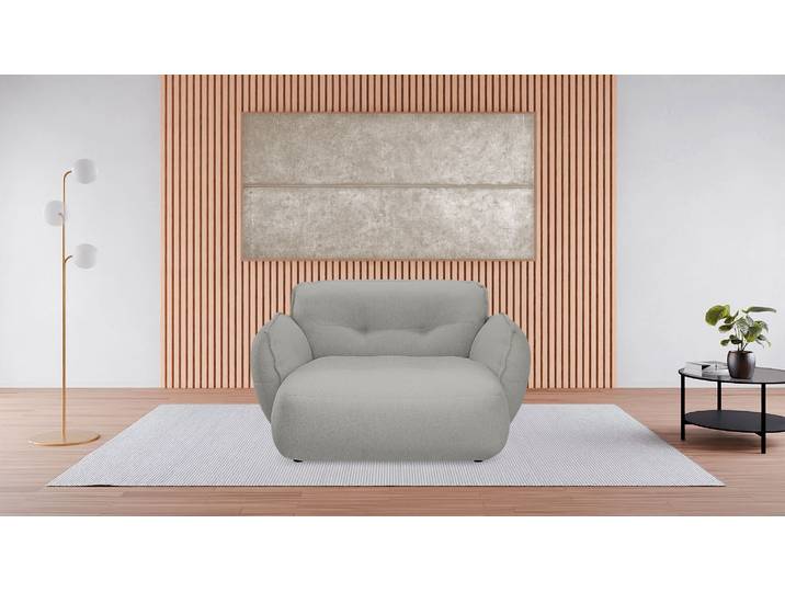 Chaiselongue BETYPE Be Fluffy, moderner Love Seat, XXL Sofa, Lese-Sessel, Big-Sessel für 2 , silber (silber grau), B:182cm H:87cm T:184cm, 100% Polyester, Sofas, Chaiselongue, Softes Sitzgefühl, moderne Kedernaht, hochwertiger Bezug