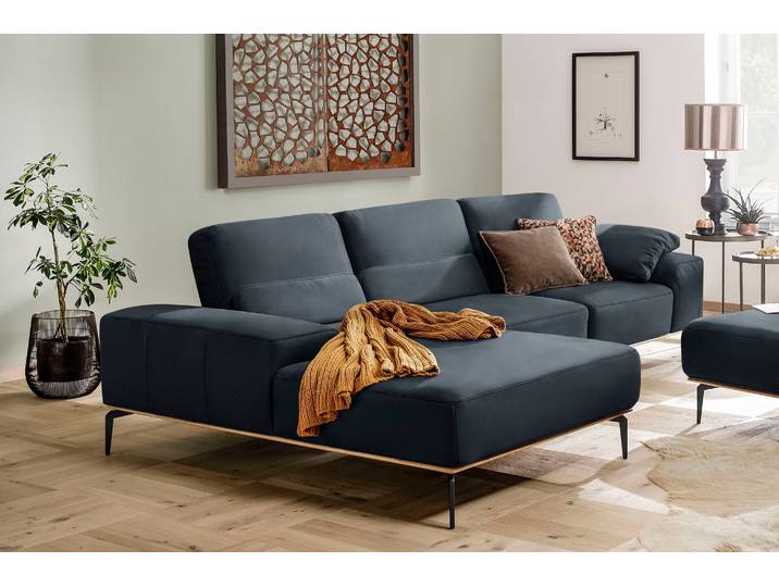 Ecksofa, Longlife Xtra-Leder, Blau Z73, 319×178 cm, Recamiere Links, Modern, W.SCHILLIG