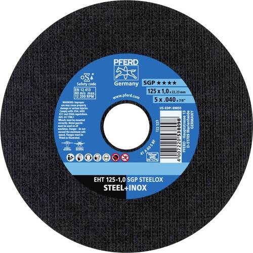 PFERD TOOLS EHT 125-1,0 SGP STEELOX 61331421 Trennscheibe gerade 125mm 25 St. Edelstahl, Stahl