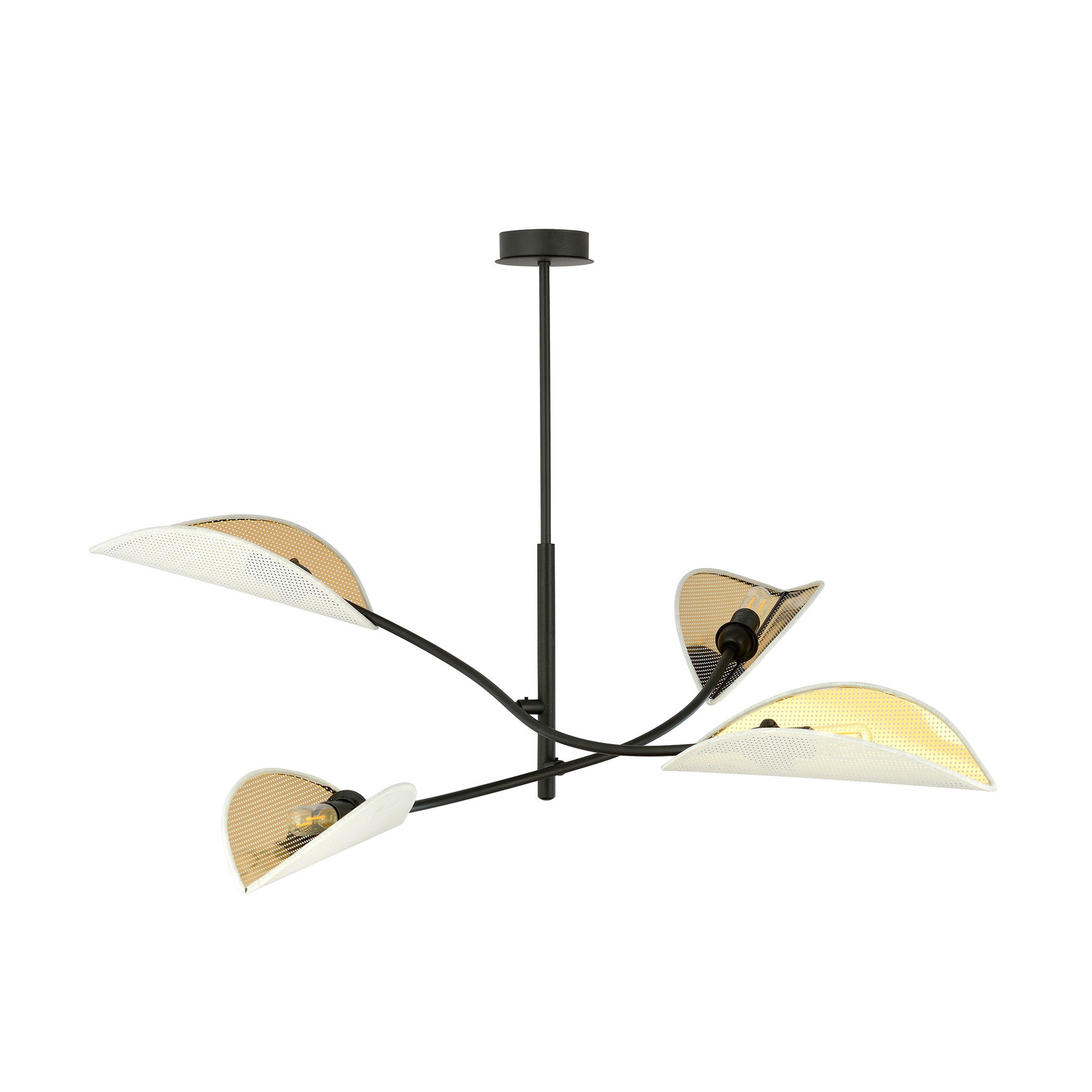 Emibig Lighting Plafondlamp Lotus 4, wit/goud, 4xE14, 40W