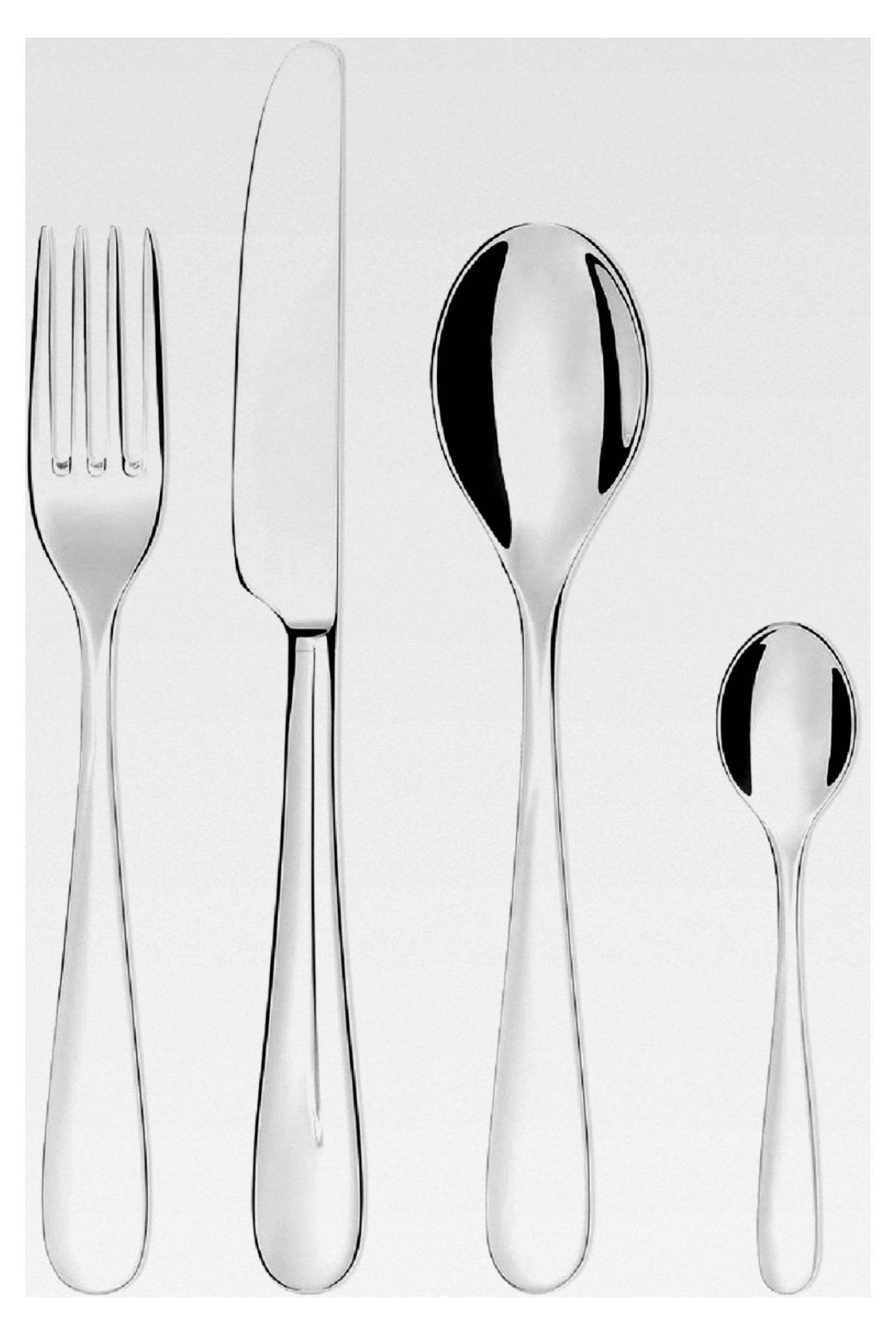 Besteckset 24-teilig aus Edelstahl im italienischen Design