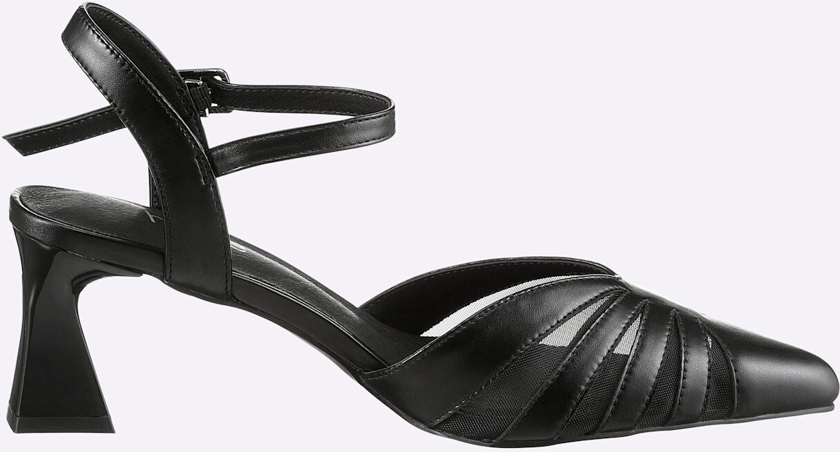 Pumps HEINE, Damen, Gr. 39, schwarz, Synthetik, Schuhe Pumps schwarz 39