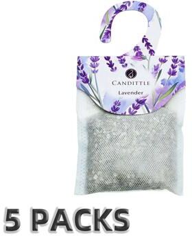 Inspire Select Hanging Scented Sachet Air Freshener Long Lasting Fragrance For Closet, Wardrobe & Home lavender 5 Packs