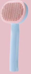 Friendly Fresh Finds Blue Cat Short Muppet Cleaning Hair Removal Comb Perfect Grooming Brush For Cats And Dogs pink