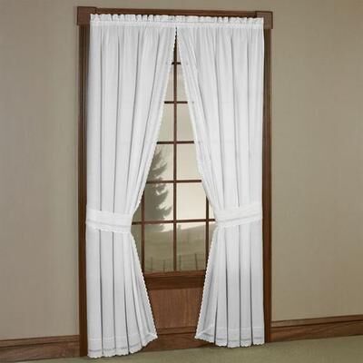 H.c. International, Inc. Danielle Tailored Curtain Pair, 80 x 63, White
