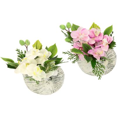 Kunstblume I.GE.A. "Orchidee", rosa (rosa, weiß), B:20cm H:17cm L:10cm, Kunstpflanzen, 17 cm